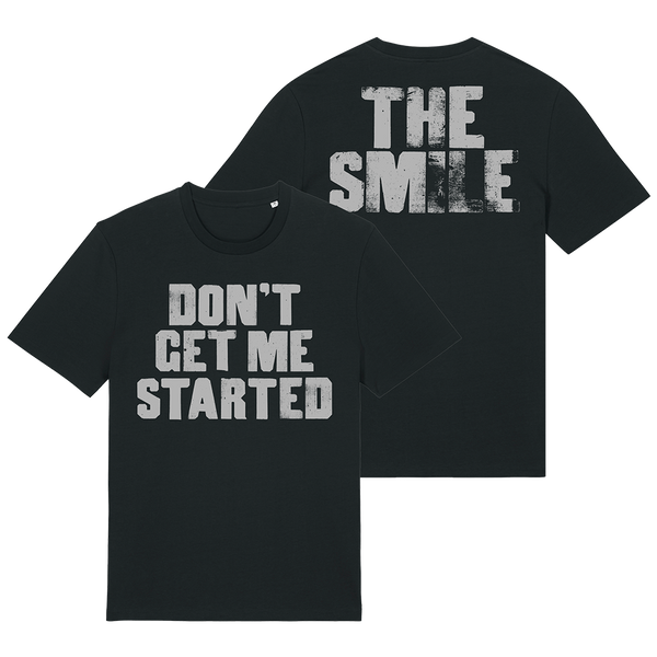 DON'T GET ME STARTED METALLIC PRINT T-SHIRT