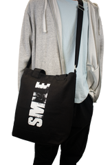 THE SMILE BLACK CANVAS DAY BAG